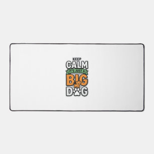 Keep Calm Big Dog Vintage Vector Design_1 Desk Mat