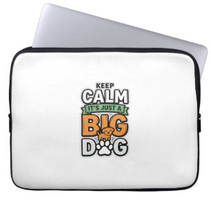 Keep Calm Big Dog Vintage Vector Design_1 Laptop Sleeve