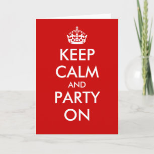 Keep calm birthday card   Customizable design