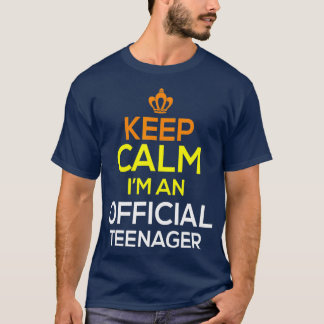 Keep Calm Birthday Official nager 13th Funny Girl  T-Shirt