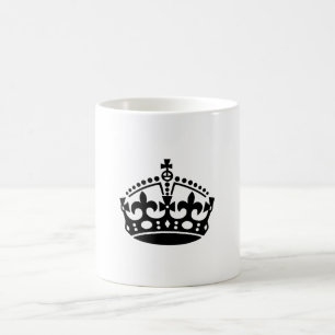 Keep calm black victory crown coffee mug