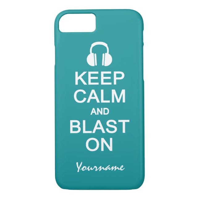Keep Calm & Blast On custom name & colour cases (Back)