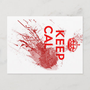 Keep Calm Bloody Zombie Postcard