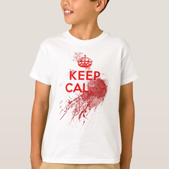 Keep Calm Bloody Zombie T-Shirt (Front)