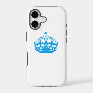 Keep calm blue victory crown