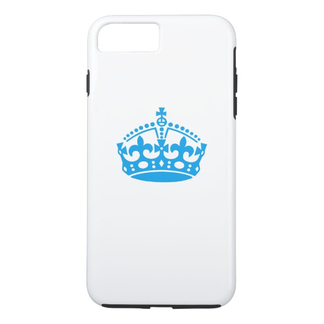 Keep calm blue victory crown Case-Mate iPhone case (Back)