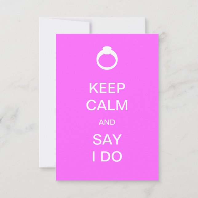 Keep Calm Bridal RSVP Card (Front)