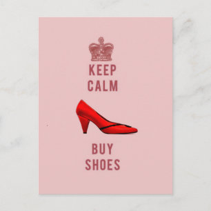 Keep Calm & Buy Shoes Postcard