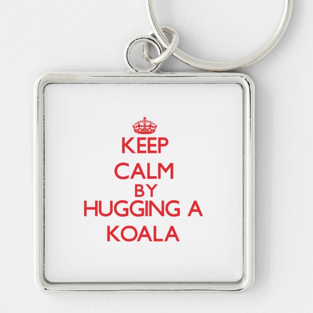 Keep calm by hugging a Koala Keychain (Front)