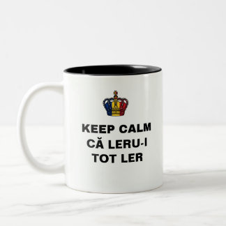 KEEP CALM ca LERU-I TOT LER Two-Tone Coffee Mug