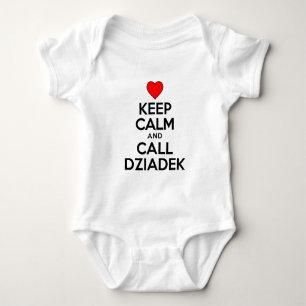 Keep Calm Call Dziadek Baby Bodysuit