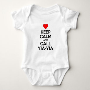 Keep Calm Call Yia-Yia Baby Bodysuit