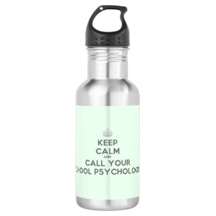 Keep Calm & Call your School Psych. 532 Ml Water Bottle