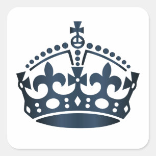 Keep Calm Carbon Crown - Change background Square Sticker