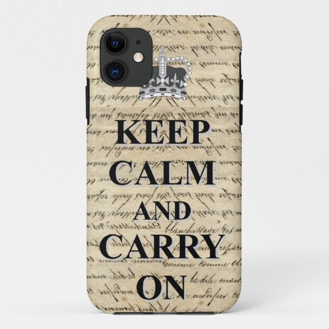 Keep Calm & Carry On Case-Mate iPhone Case (Back)