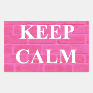 Keep Calm & Carry On Pink Sticker