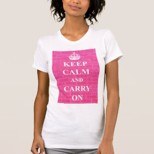 Keep Calm & Carry On Pink T-Shirt