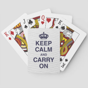 Keep Calm Carry On Saying Playing Cards