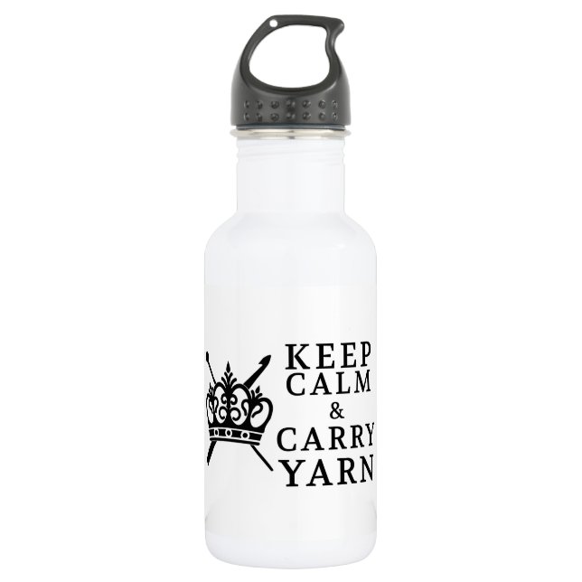 Keep Calm Carry Yarn 532 Ml Water Bottle (Front)