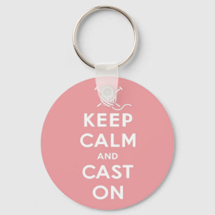 Keep Calm & Cast On Keyring