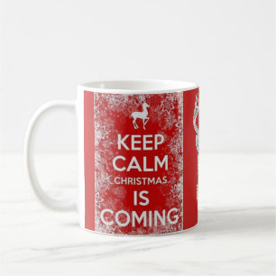 Keep Calm Christmas Holiday reindeer mug