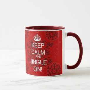 Keep Calm Christmas Jingle red mug