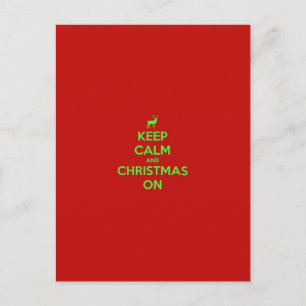 Keep Calm & Christmas On Holiday Postcard