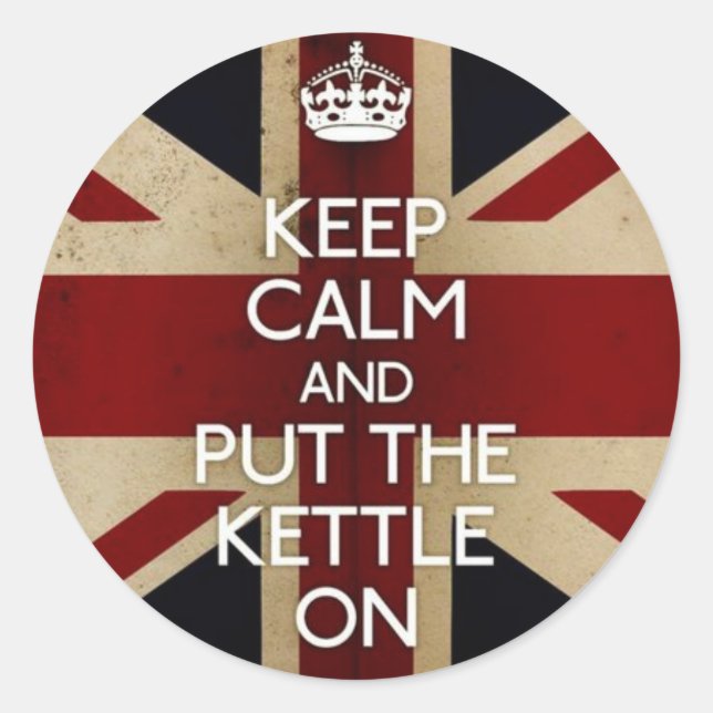 Keep Calm Classic Round Sticker (Front)