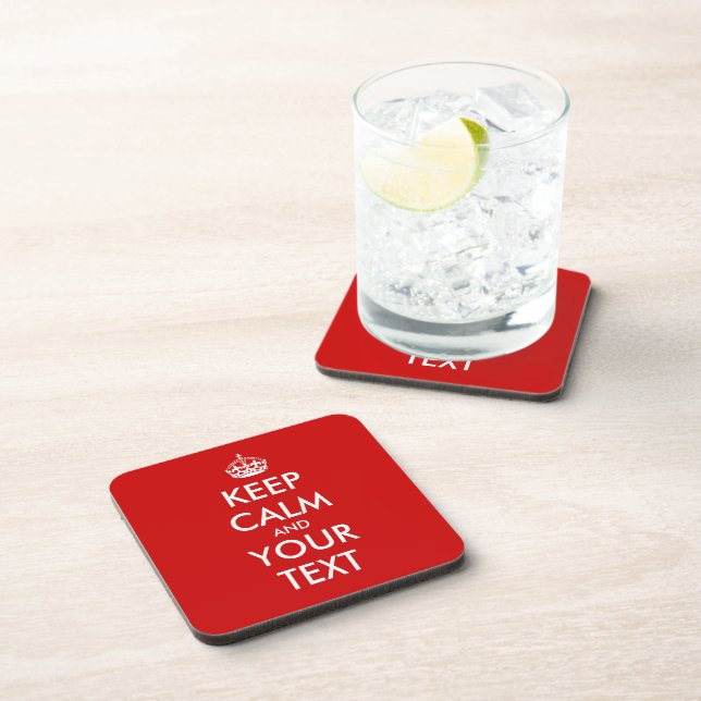 Keep calm coaster set | Customizable template (Right Side)