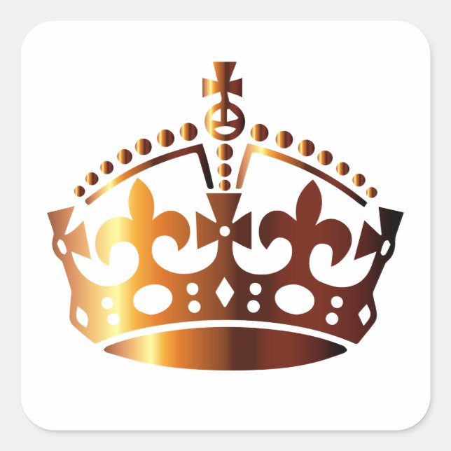 Keep Calm Cooper Crown - Change background Square Sticker (Front)