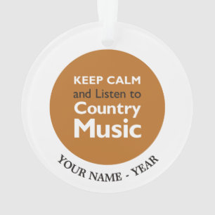 Keep Calm Country Ornament