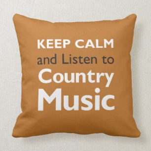 Keep Calm Country Throw Pillow