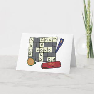 Keep Calm Crossword Puzzle Card