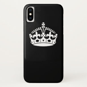 Keep Calm Crown Design on Solid Black Case-Mate iPhone Case
