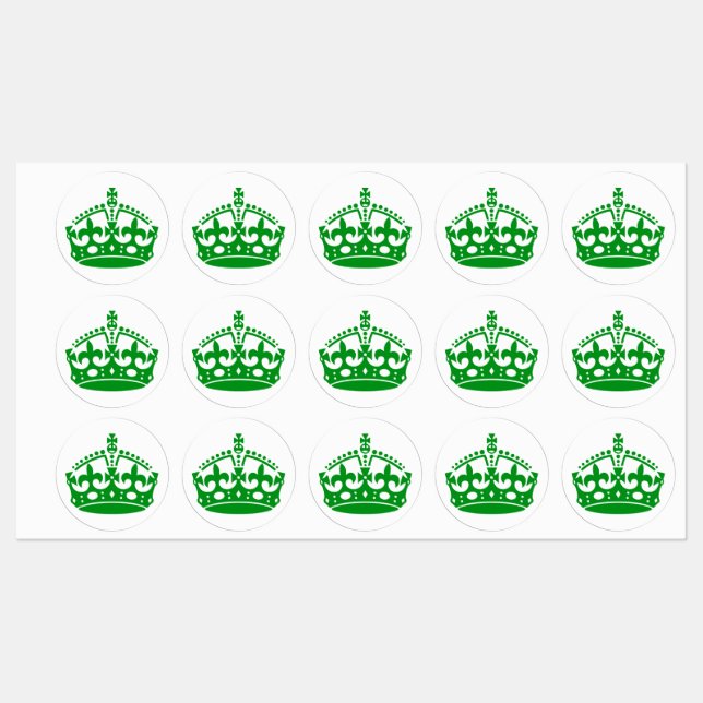 Keep Calm Crown Green (Sheet)