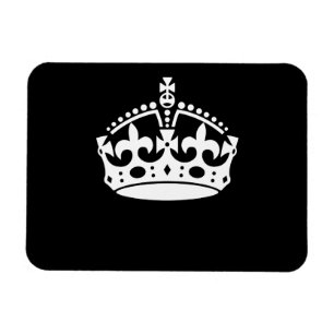 KEEP CALM CROWN Icon on Black Customize This Magnet