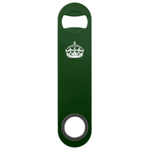 Keep Calm Crown Icon on Forest Green Bar Key