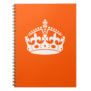 KEEP CALM CROWN Icon on Orange Customize This Notebook