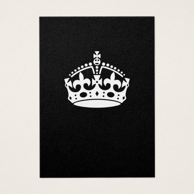 Keep Calm Crown on Black (Front)
