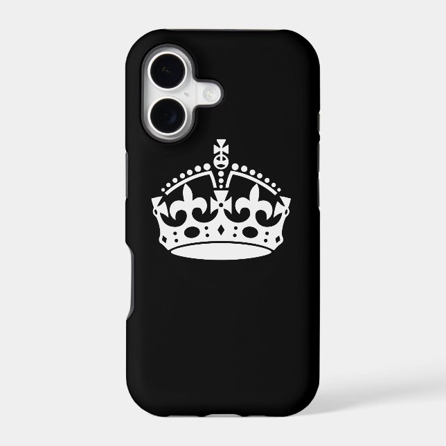 KEEP CALM CROWN on Black Customize This! (Back)