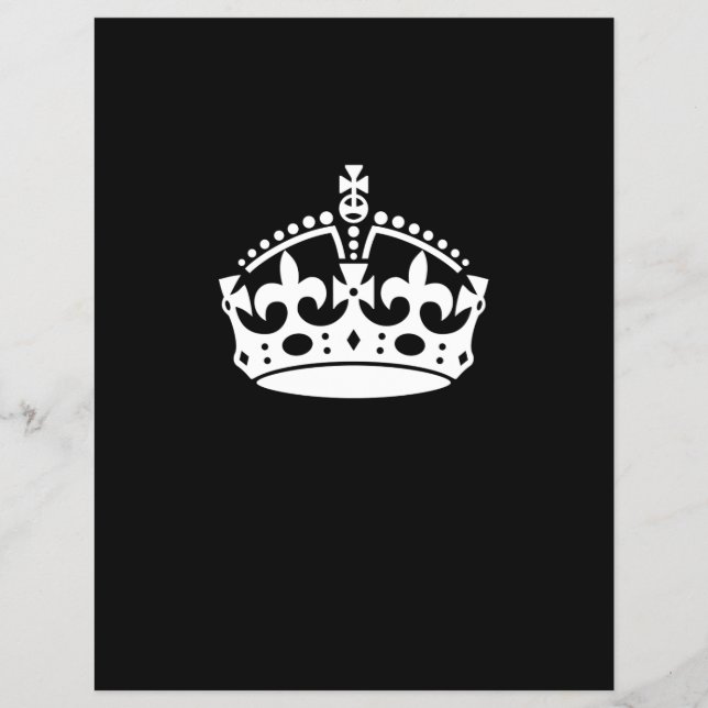 Keep Calm Crown on Black Flyer (Front)
