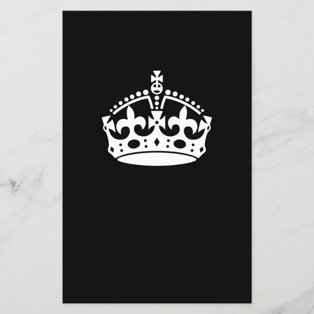 Keep Calm Crown on Black Flyer (Front)