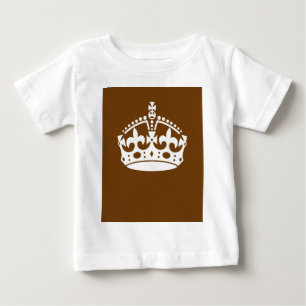 Keep Calm Crown on Brown Baby T-Shirt