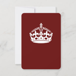 Keep Calm Crown on Burgundy Red Decor