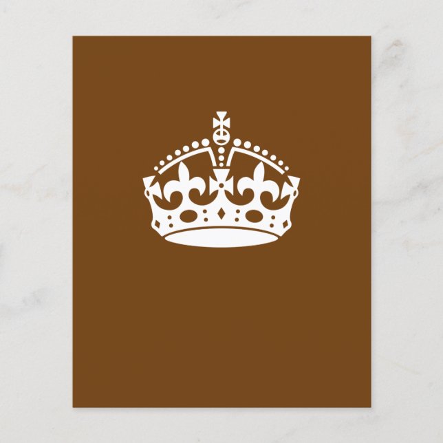 Keep Calm Crown on Chocolate Brown (Front)