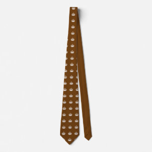 Keep Calm Crown on Chocolate Brown Tie
