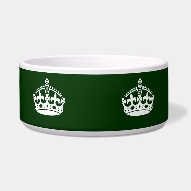 KEEP CALM CROWN on Forest Green Customize This (Front)