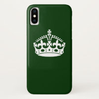 KEEP CALM CROWN on Forest Green Customize This