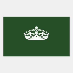 KEEP CALM CROWN on Forest Green Customize This Sticker