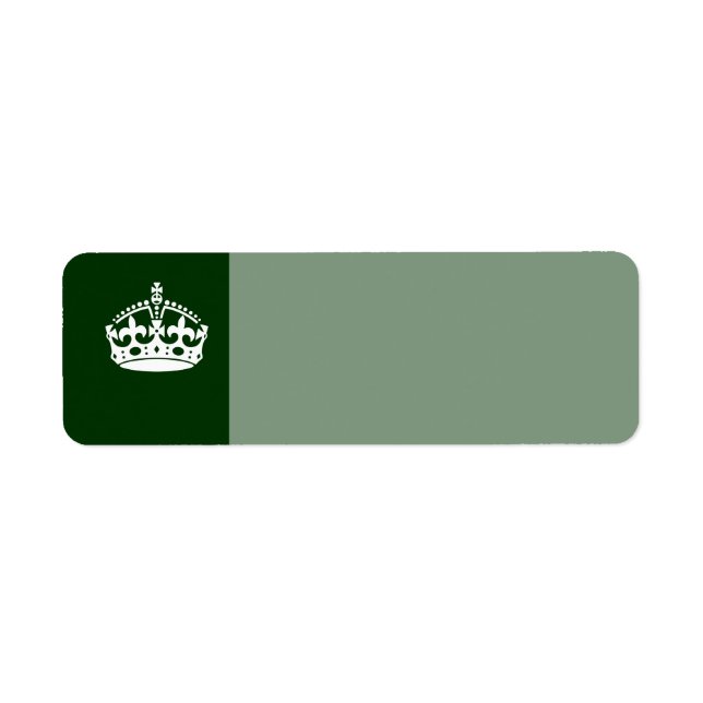Keep Calm Crown on Green Decor (Front)
